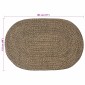 vidaXL Χαλιά χώρου Μαύρο 122 x 183 cm Γιούτα