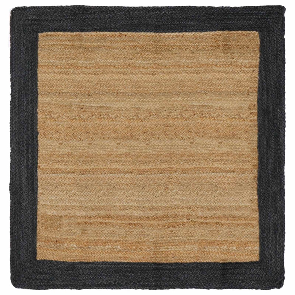 vidaXL Χαλιά χώρου Σκούρο Γκρι 120 x 120 cm Γιούτα