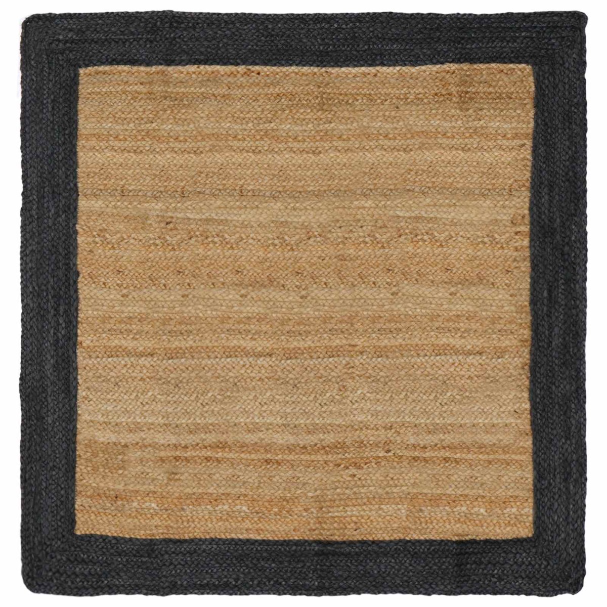 vidaXL Χαλιά χώρου Σκούρο Γκρι 120 x 120 cm Γιούτα