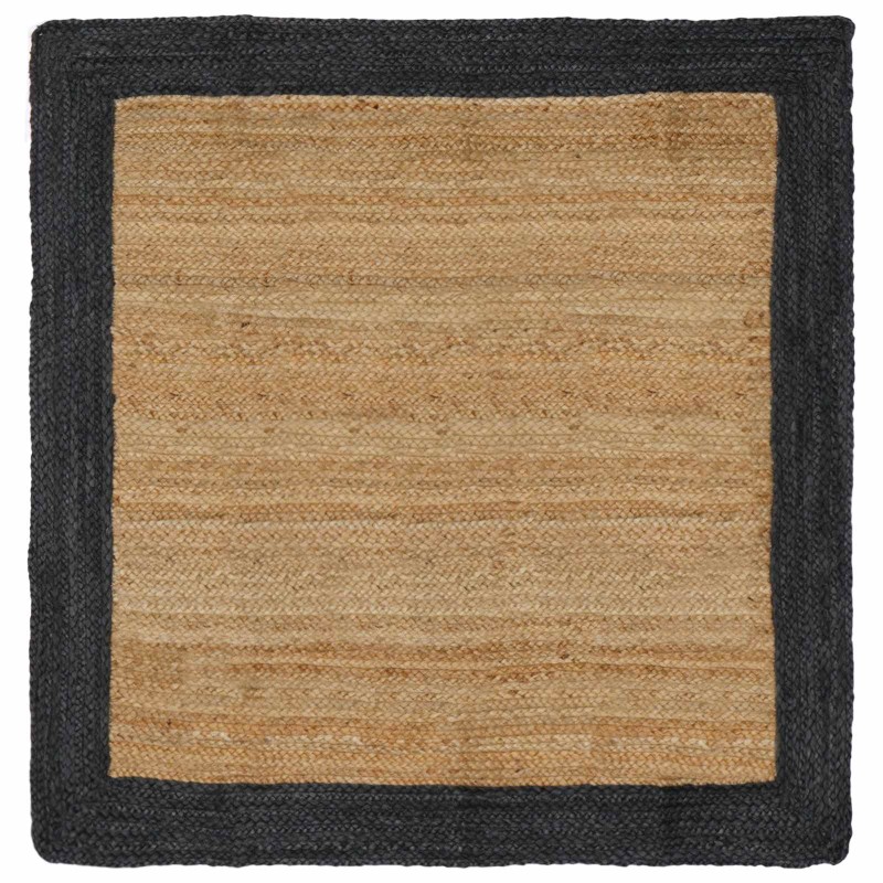 vidaXL Χαλιά χώρου Σκούρο Γκρι 120 x 120 cm Γιούτα