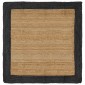 vidaXL Χαλιά χώρου Σκούρο Γκρι 120 x 120 cm Γιούτα