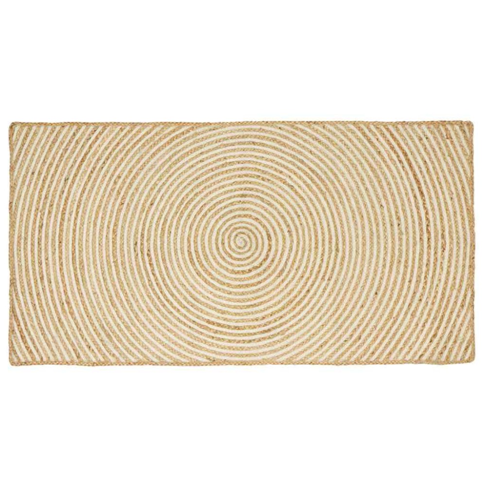 vidaXL Χαλιά χώρου Λευκό 80 x 150 cm Γιούτα