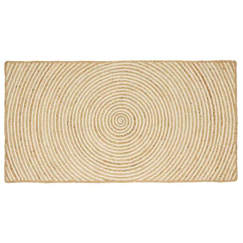 vidaXL Χαλιά χώρου Λευκό 100 x 200 cm Γιούτα