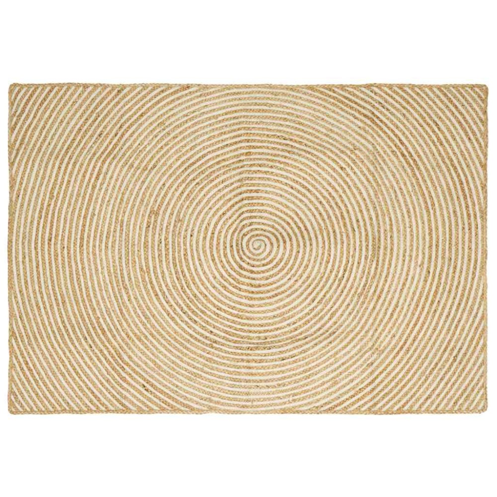 vidaXL Χαλιά χώρου Λευκό 140 x 200 cm Γιούτα