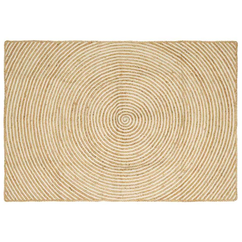 vidaXL Χαλιά χώρου Λευκό 140 x 200 cm Γιούτα