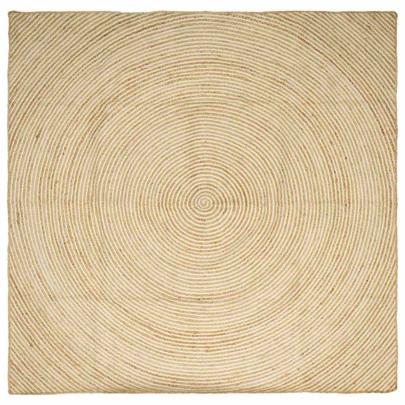 vidaXL Χαλιά χώρου Λευκό 300 x 300 cm Γιούτα