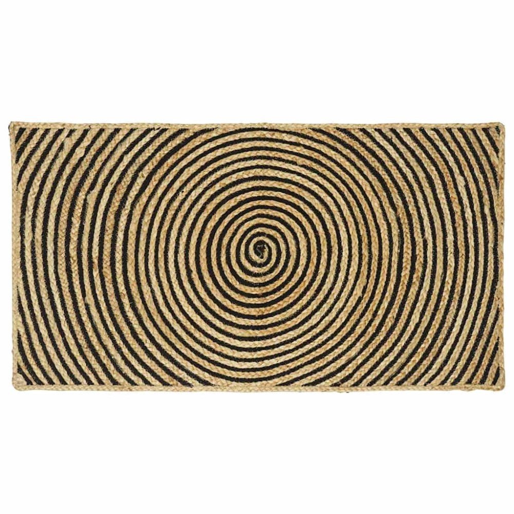 vidaXL Χαλιά χώρου Μαύρο 60 x 110 cm Γιούτα