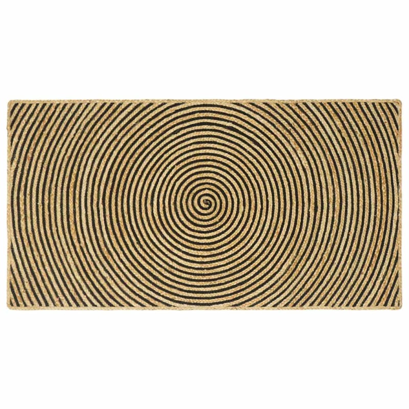 vidaXL Χαλιά χώρου Μαύρο 80 x 150 cm Γιούτα