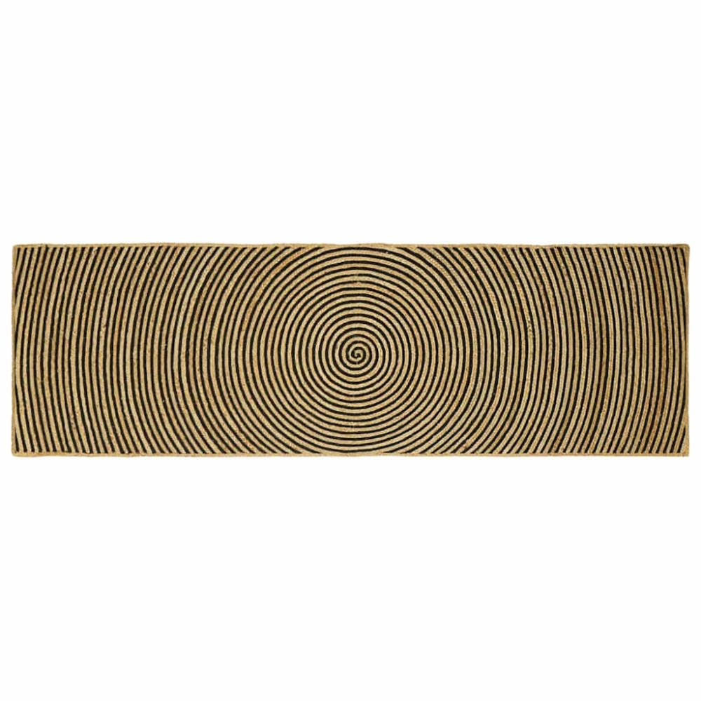 vidaXL Χαλιά χώρου Μαύρο 80 x 250 cm Γιούτα