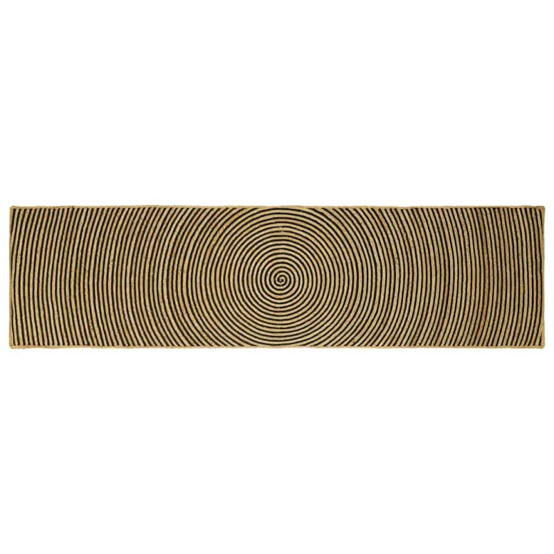 vidaXL Χαλιά χώρου Μαύρο 80 x 300 cm Γιούτα