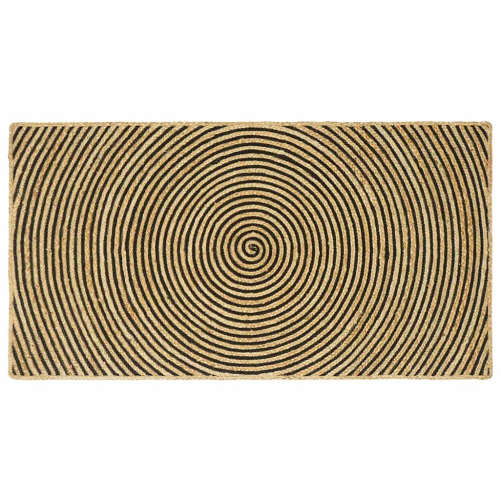 vidaXL Χαλιά χώρου Μαύρο 100 x 200 cm Γιούτα