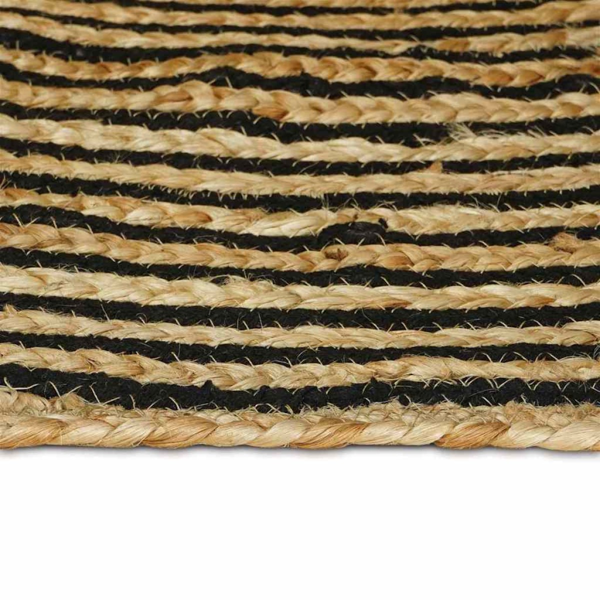vidaXL Χαλιά χώρου Μαύρο 120 x 120 cm Γιούτα