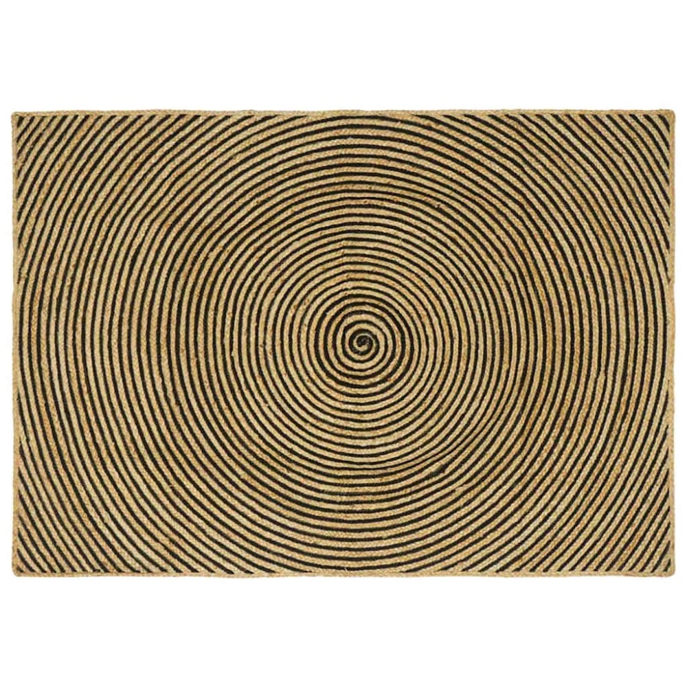 vidaXL Χαλιά χώρου Μαύρο 120 x 170 cm Γιούτα