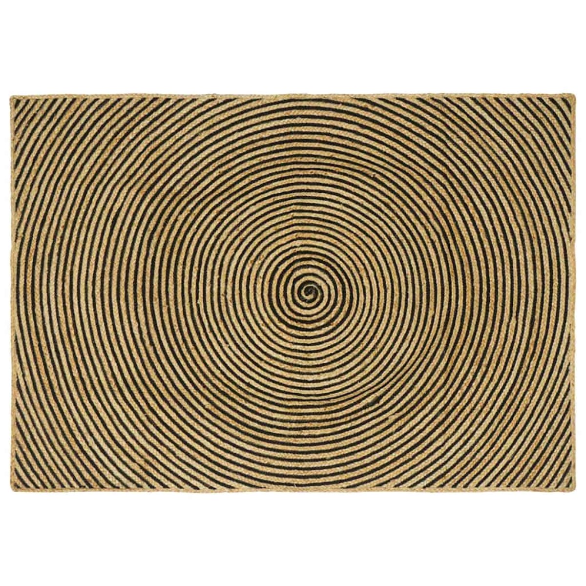 vidaXL Χαλιά χώρου Μαύρο 120 x 170 cm Γιούτα