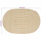 vidaXL Χαλιά χώρου Φυσικό και Λευκό 122 x 183 cm Γιούτα