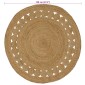 vidaXL Χαλιά χώρου Φυσικό Ø 120 cm Γιούτα