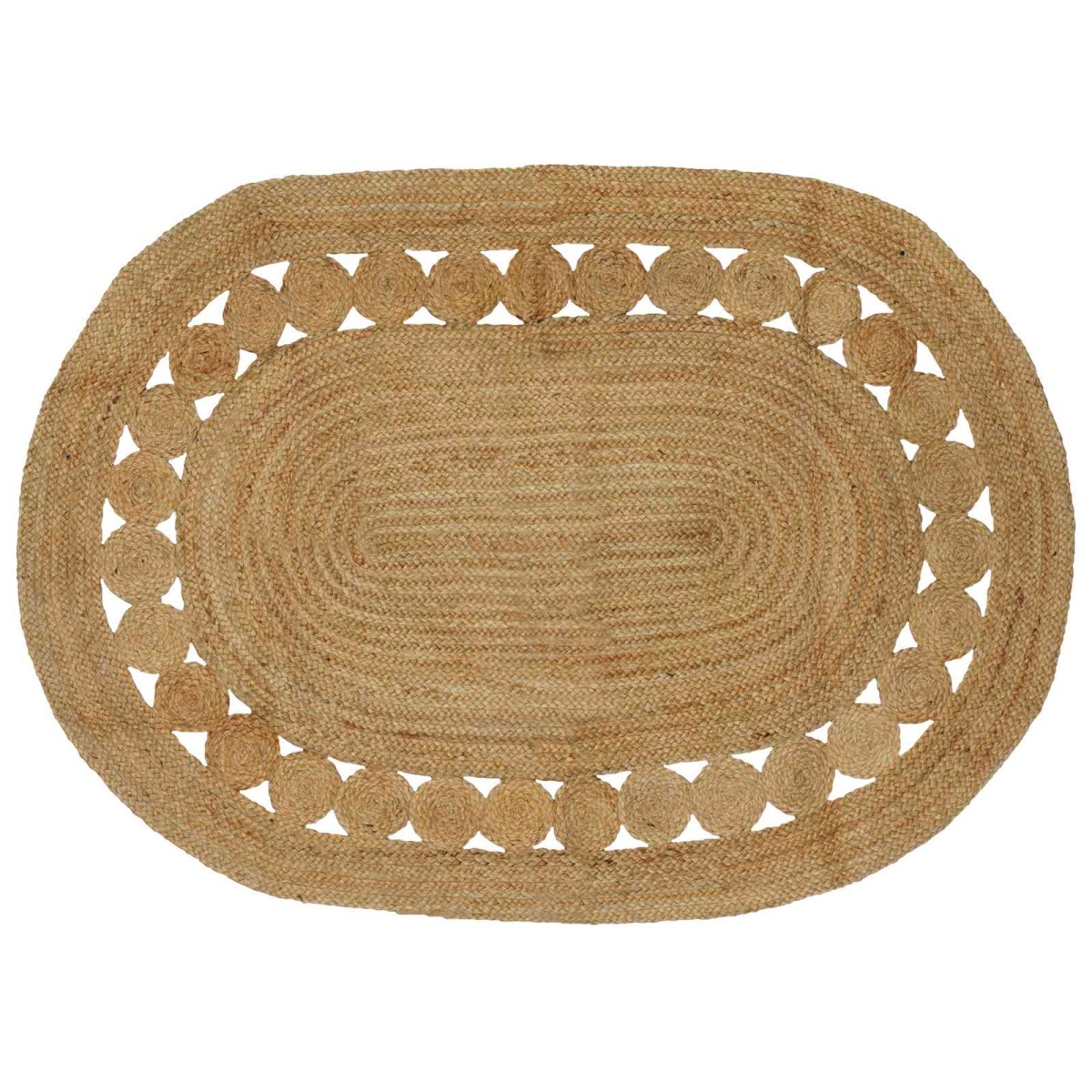 vidaXL Χαλιά χώρου Φυσικό 122 x 183 cm Γιούτα