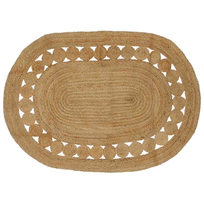 vidaXL Χαλιά χώρου Φυσικό 122 x 183 cm Γιούτα