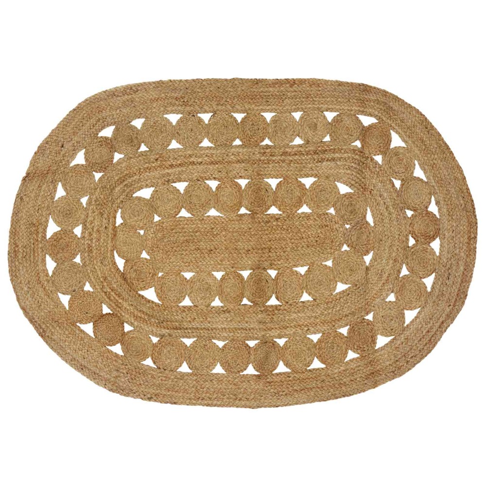 vidaXL Χαλιά χώρου Φυσικό 122 x 183 cm Γιούτα