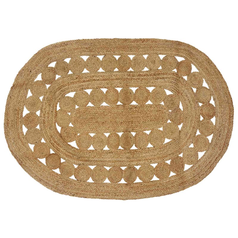vidaXL Χαλιά χώρου Φυσικό 122 x 183 cm Γιούτα