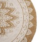vidaXL Χαλιά χώρου Floral Φυσικό με Λευκή Εκτύπωση 100 x 152 εκ.
