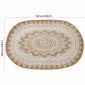 vidaXL Χαλιά χώρου Floral Φυσικό με Λευκή Εκτύπωση 100 x 152 εκ.