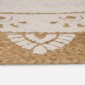 vidaXL Χαλιά χώρου Floral Φυσικό με Λευκή Εκτύπωση 122 x 183 cm Γιούτα
