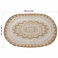vidaXL Χαλιά χώρου Floral Φυσικό με Λευκή Εκτύπωση 122 x 183 cm Γιούτα
