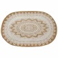 vidaXL Χαλιά χώρου Floral Φυσικό με Λευκή Εκτύπωση 122 x 183 cm Γιούτα