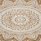 vidaXL Χαλιά χώρου Floral Φυσικό με Λευκή Εκτύπωση 152 x 245 εκ Γιούτα