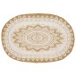 vidaXL Χαλιά χώρου Floral Φυσικό με Λευκή Εκτύπωση 152 x 245 εκ Γιούτα