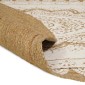 vidaXL Χαλιά χώρου Floral Φυσικό με Λευκή Εκτύπωση 205 x 305 εκ Γιούτα