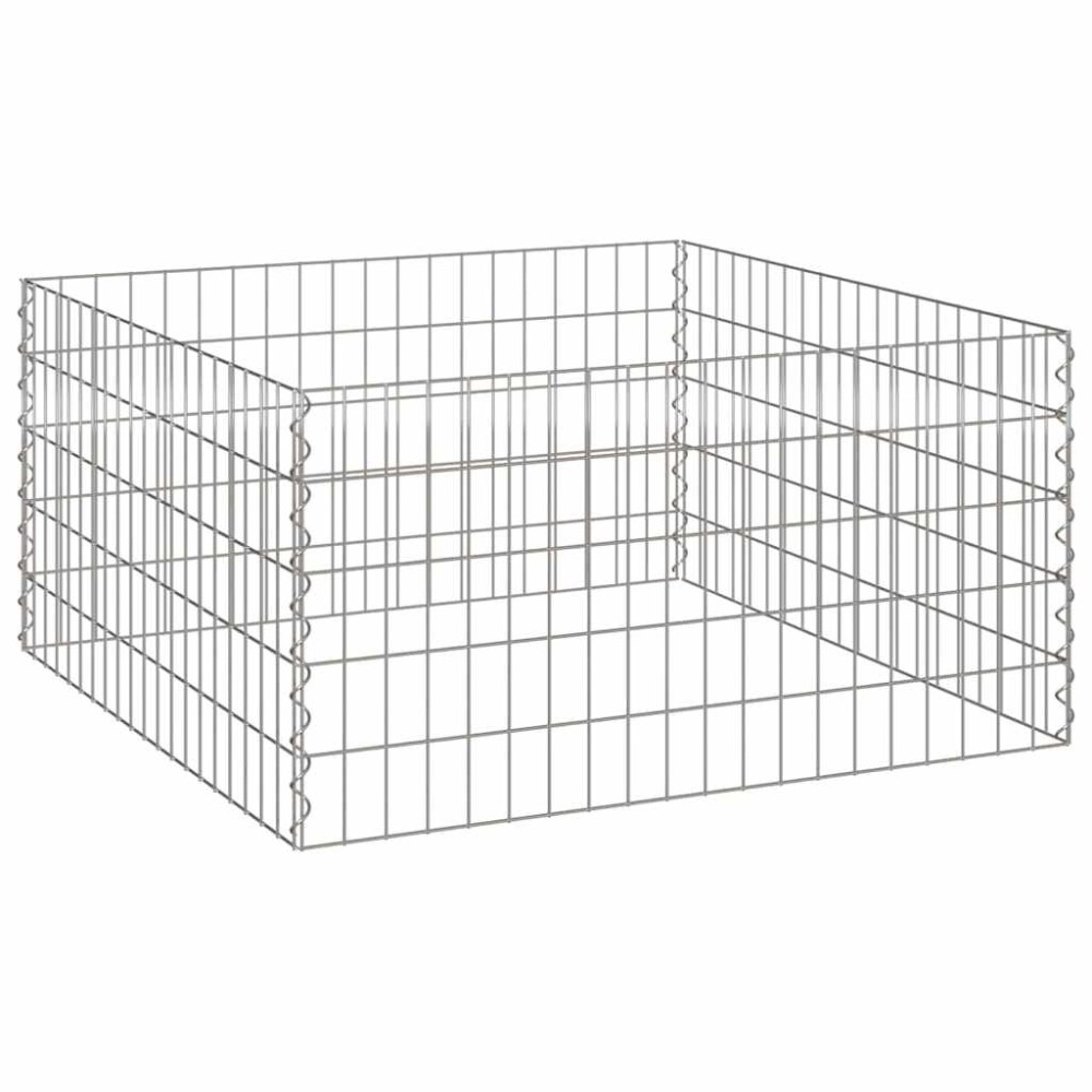 vidaXL Τετράγωνος Κομποστοποιητής 100 x 100 x 50 cm Σίδερο