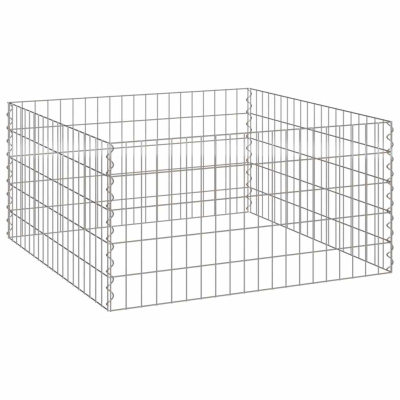 vidaXL Τετράγωνος Κομποστοποιητής 100 x 100 x 50 cm Σίδερο