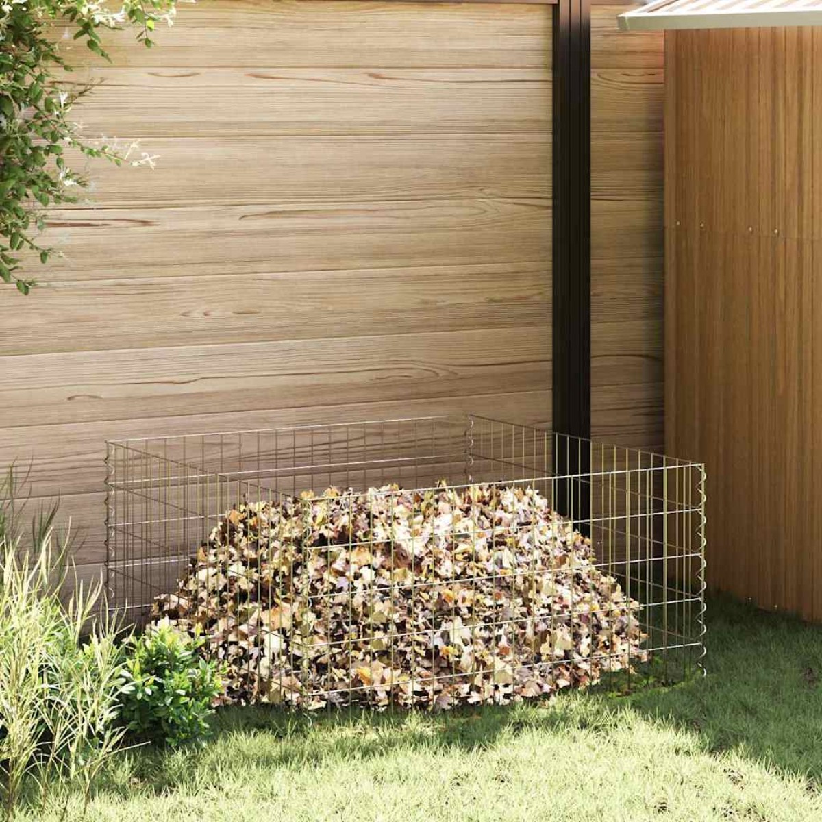 vidaXL Τετράγωνος Κομποστοποιητής 100 x 100 x 50 cm Σίδερο