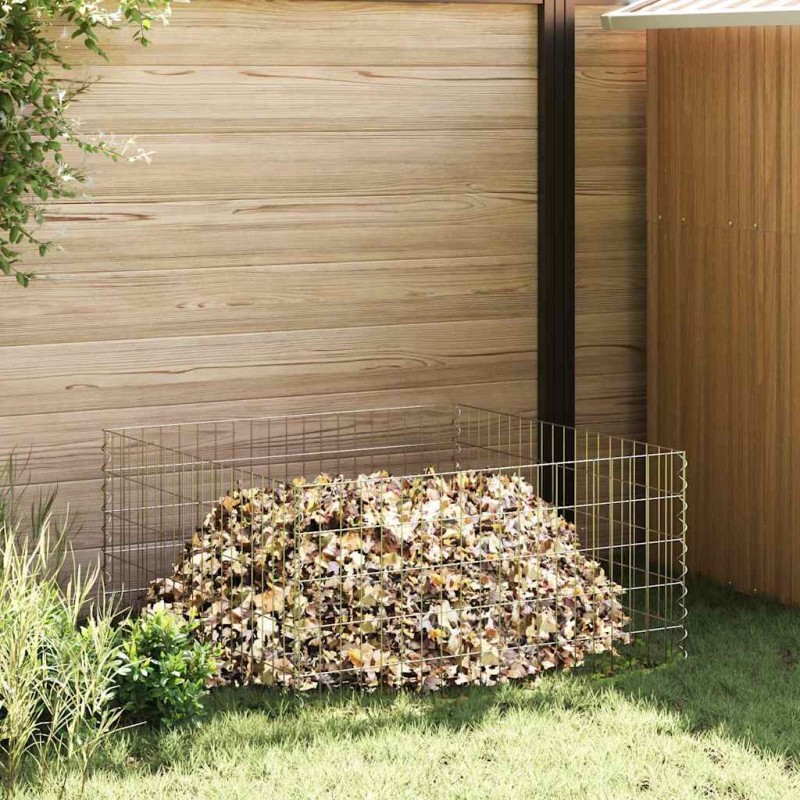 vidaXL Τετράγωνος Κομποστοποιητής 100 x 100 x 50 cm Σίδερο