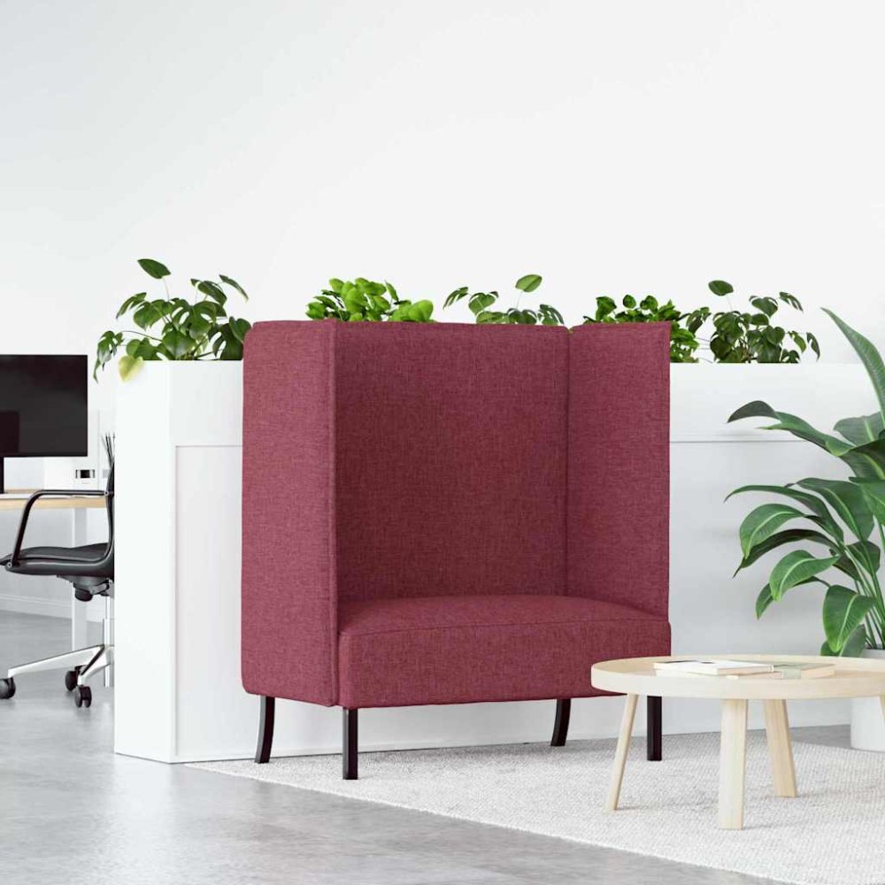 vidaXL Καναπές Υψηλής Πλάτης 101cm Μπορντό ύφασμα