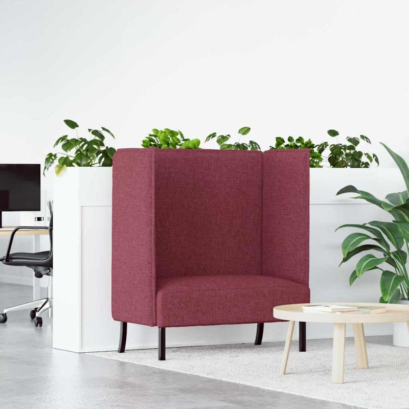 vidaXL Καναπές Υψηλής Πλάτης 101cm Μπορντό ύφασμα