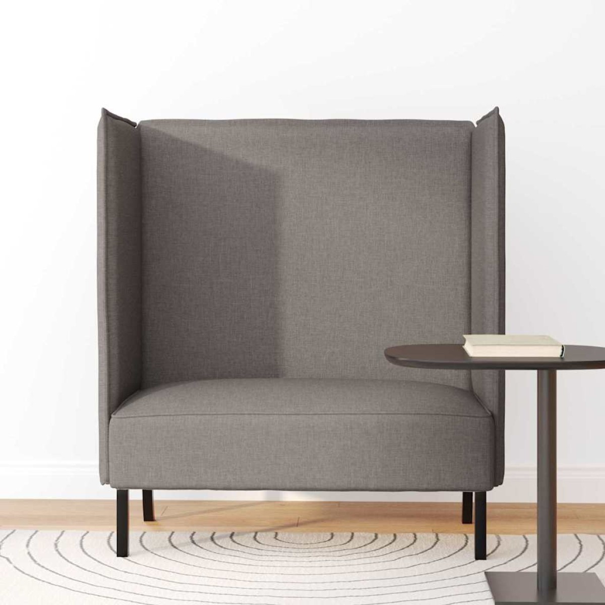 vidaXL Καναπές Υψηλής Πλάτης Taupe 109 x 56 x 121 εκ. ύφασμα