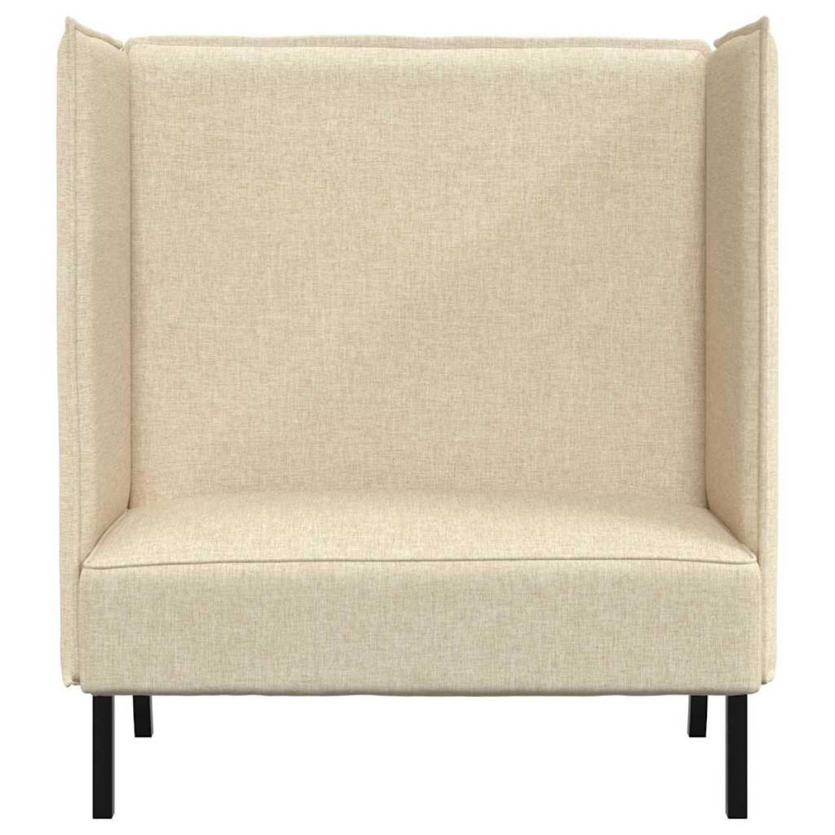 vidaXL Καναπές Υψηλής Πλάτης 101cm Κρεμ ύφασμα