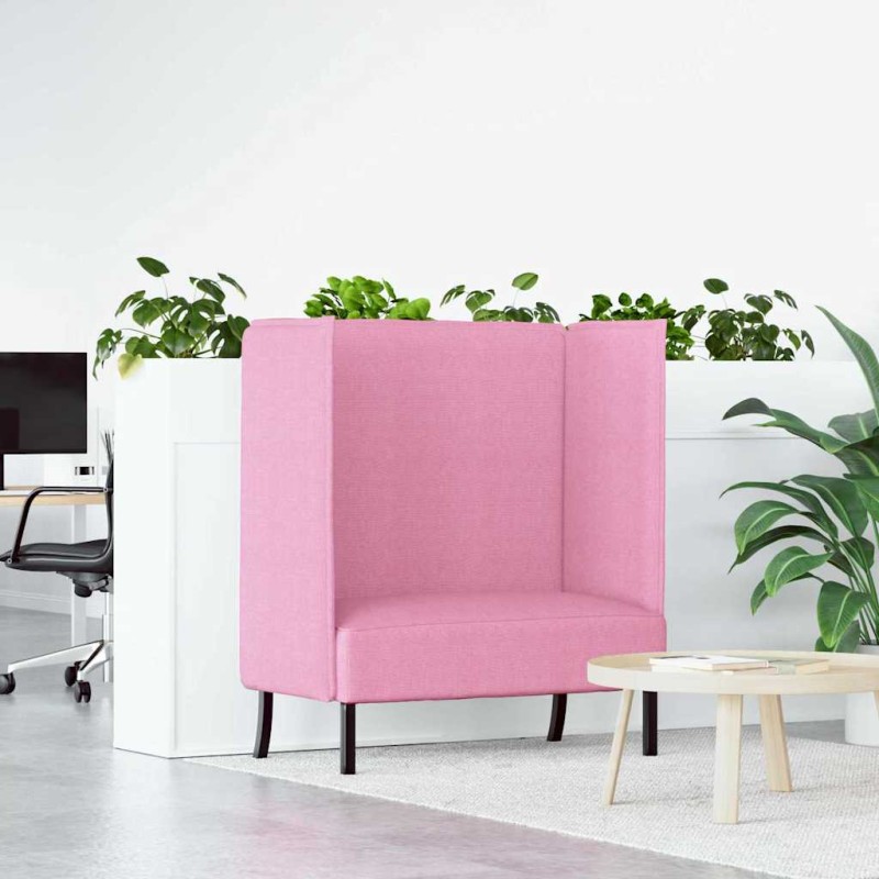 vidaXL Καναπές Υψηλής Πλάτης 101cm Ροζ ύφασμα