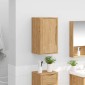 vidaXL Ντουλάπα τοίχου μπάνιου FLORO Κερωτό καφέ 35 x 30 x 60 cm