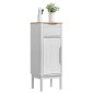 vidaXL Ντουλάπι Μπάνιου FLORO Λευκό 35 x 30 x 90 cm Στερεό ξύλο πεύκου