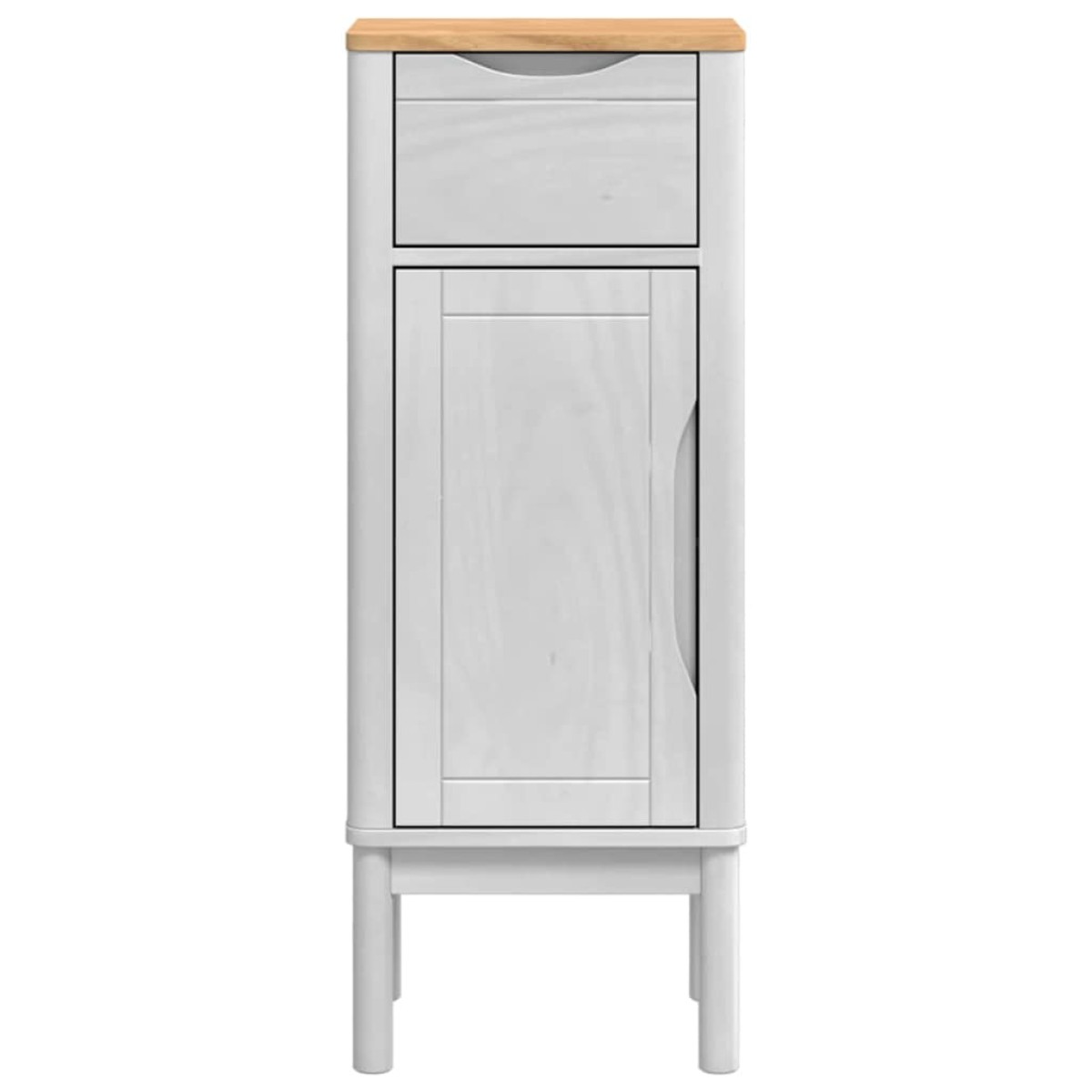 vidaXL Ντουλάπι Μπάνιου FLORO Λευκό 35 x 30 x 90 cm Στερεό ξύλο πεύκου