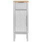 vidaXL Ντουλάπι Μπάνιου FLORO Λευκό 35 x 30 x 90 cm Στερεό ξύλο πεύκου