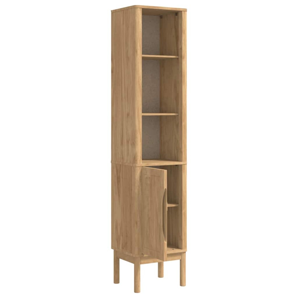 vidaXL Ψηλό ντουλάπι μπάνιου FLORO Κερωτό καφέ 35 x 30 x 160 εκ