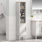 vidaXL Ψηλό ντουλάπι μπάνιου FLORO Λευκό 35 x 30 x 160 εκ