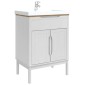 vidaXL Ντουλάπα Νιπτήρα Mπάνιου FLORO Λευκό 60 x 40 x 80 εκ
