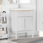 vidaXL Ντουλάπα Νιπτήρα Mπάνιου FLORO Λευκό 60 x 40 x 80 εκ