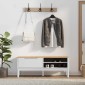 vidaXL Πάγκος Χωλ FLORO Λευκό 115 x 40 x 45 εκ Στερεό ξύλο πεύκου
